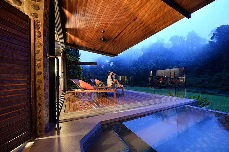 Borneo Rainforest Lodge Luxus-Balkon