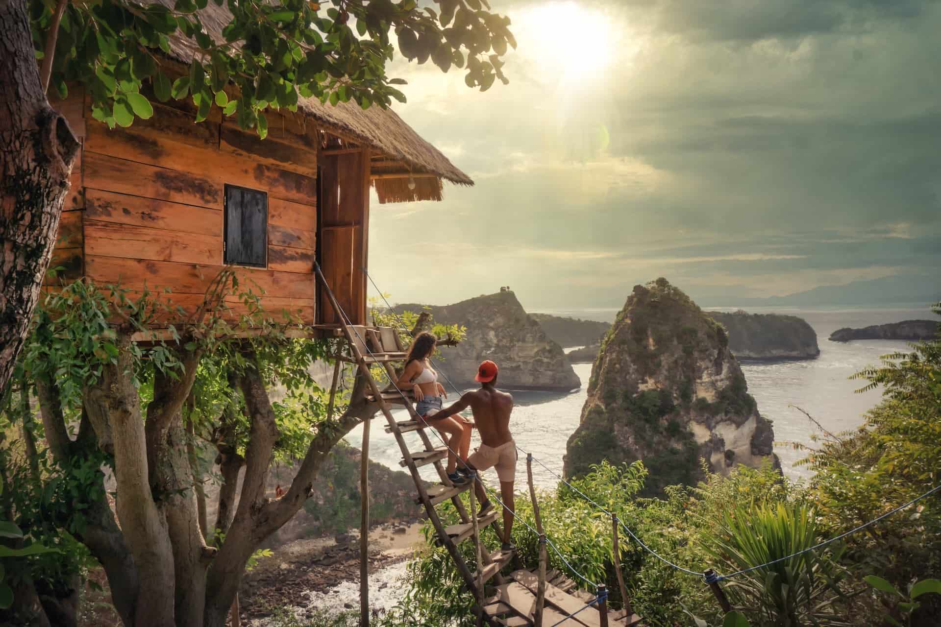 Rumah Pohon Treehouse auf der Insel Nusa Penida Bali, Indonesien